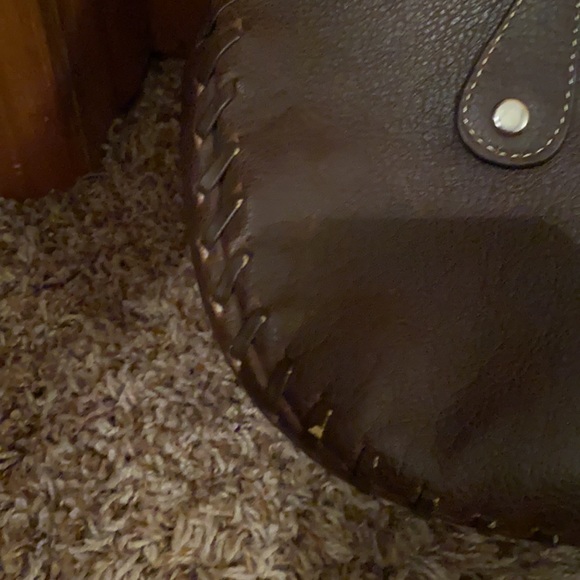 Leather work purse with rhinestone - Picture 5 of 10